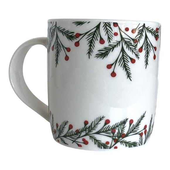 Starbucks 2020 Christmas Mermaid Holly Berry Garland Coffee Mug White Red Green - Picture 9 of 14